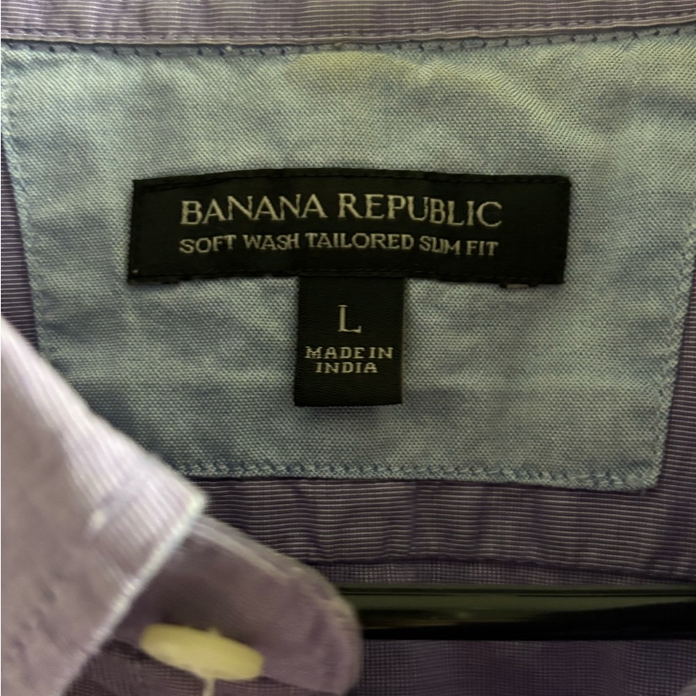 Banana Republic Men’s Button-Down Shirt — Peach and Lavender bundle. GET BOTH - Picture 8 of 9
